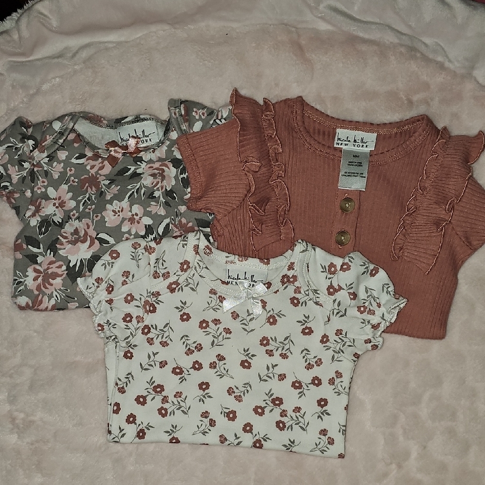 Kids Floral and Ruffle Tops Set